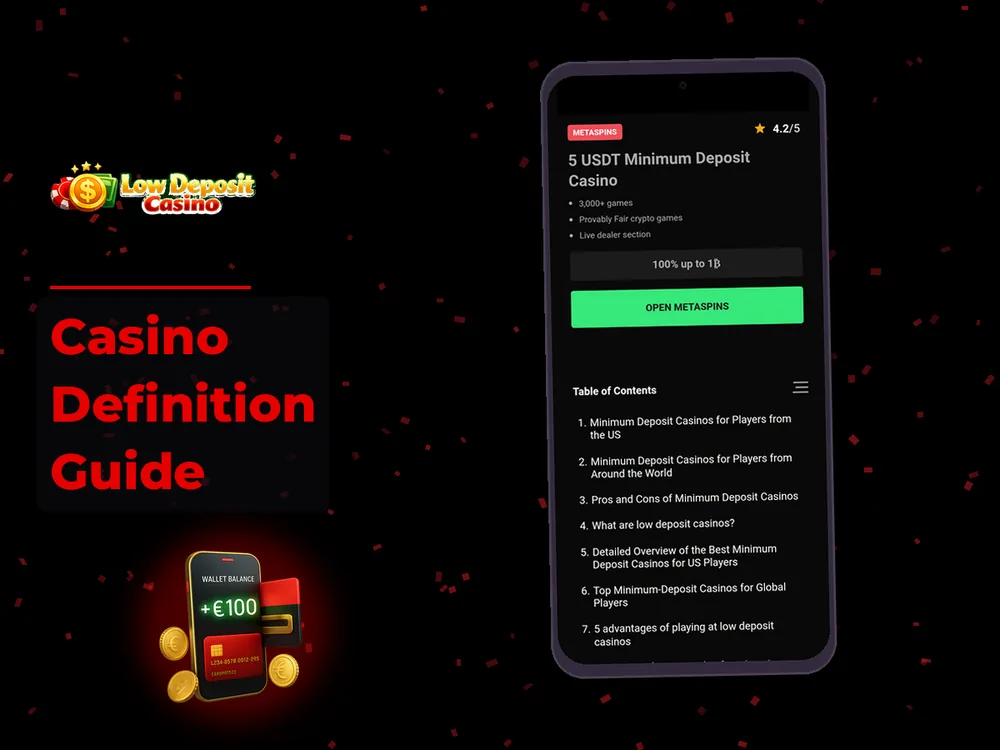 low deposit casino - Casino Definition Guide