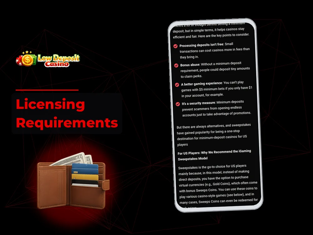 low deposit casino - Licensing Requirements