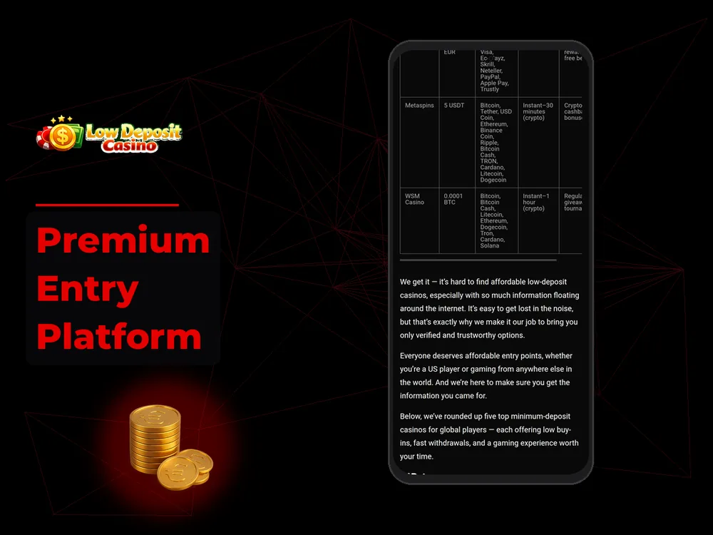 low deposit casino - Premium Entry Platform