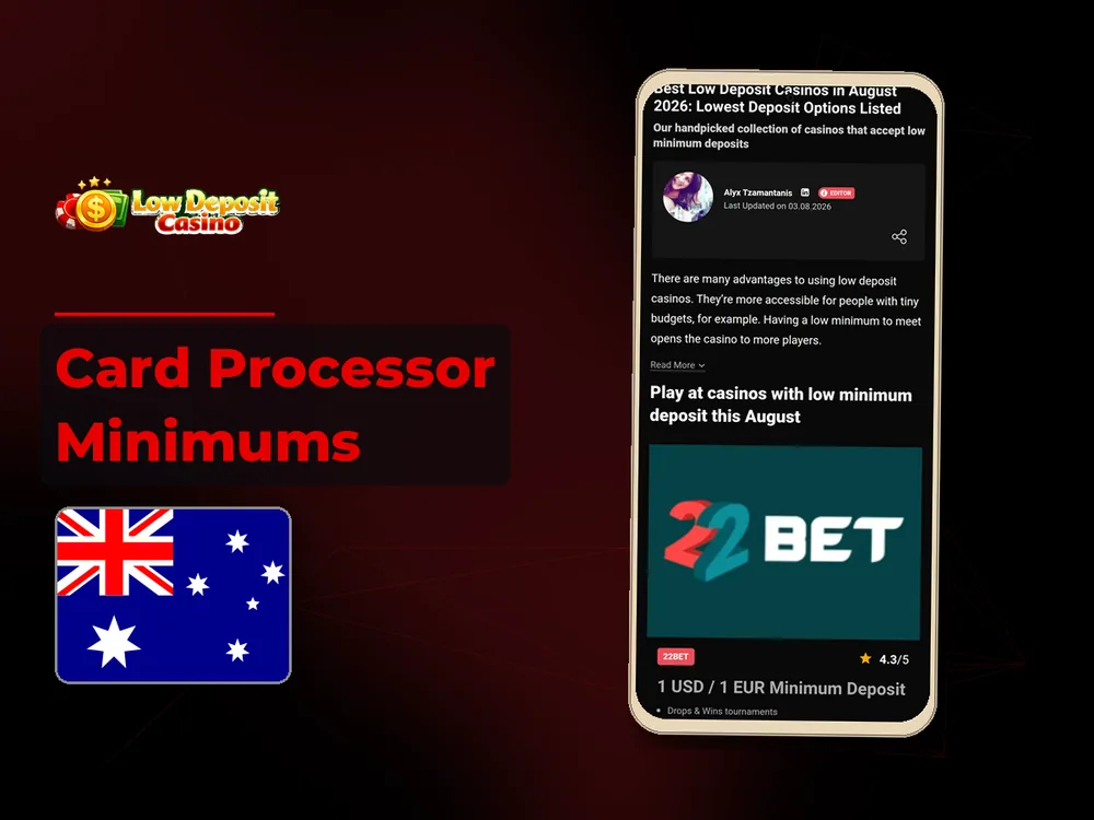 low deposit casino - Card Processor Minimums